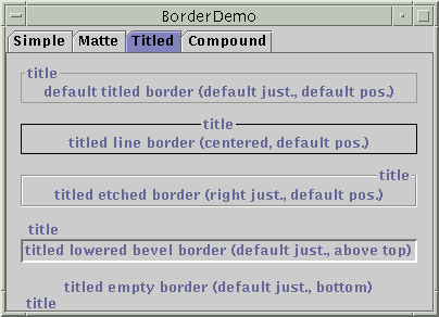 BorderDemo: Titled Borders
